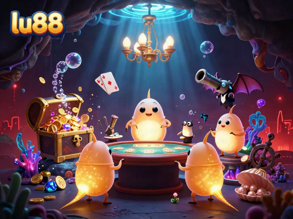 Engage with exciting games at LU88 casino featuring glowworms lighting the scene.