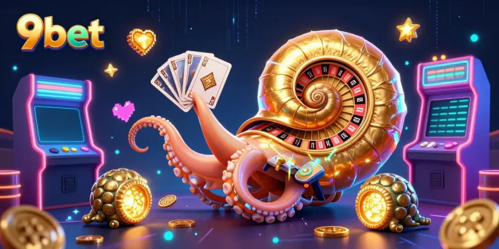 Join the excitement at 9bet with 3D characters and vibrant casino gaming elements.