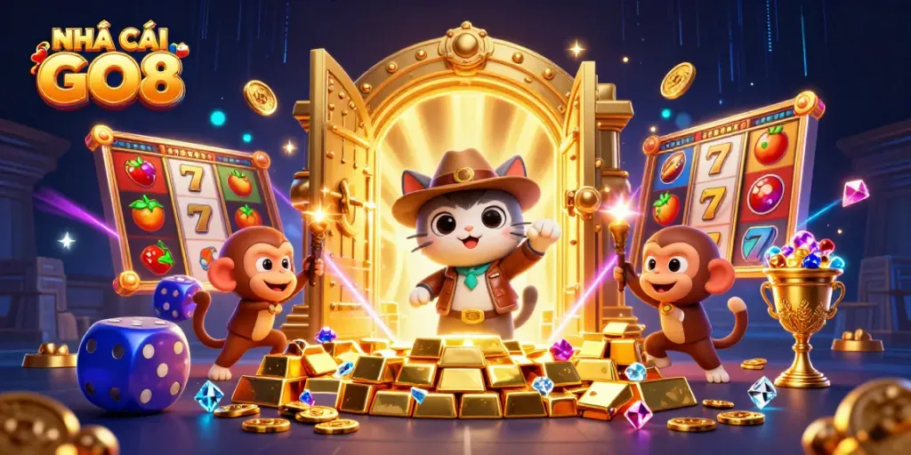 Engage with NHÀ CÁI GO8 by exploring vibrant casino treasures in a dynamic adventure.