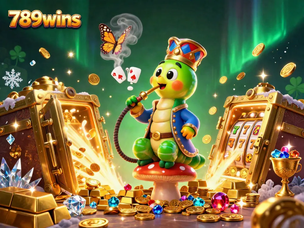 Engage with 789wins in a vibrant 3D casino scene showcasing riches and gaming elements.