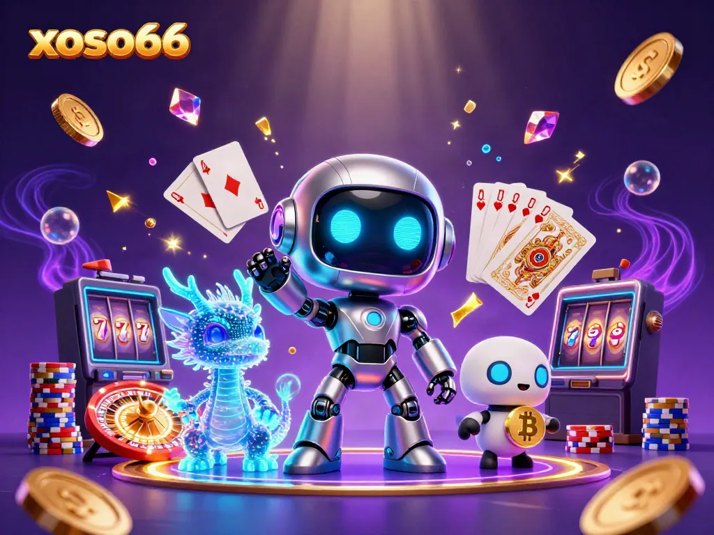 Experience thrilling gameplay with xoso66 as vibrant casino characters enjoy a lively atmosphere.