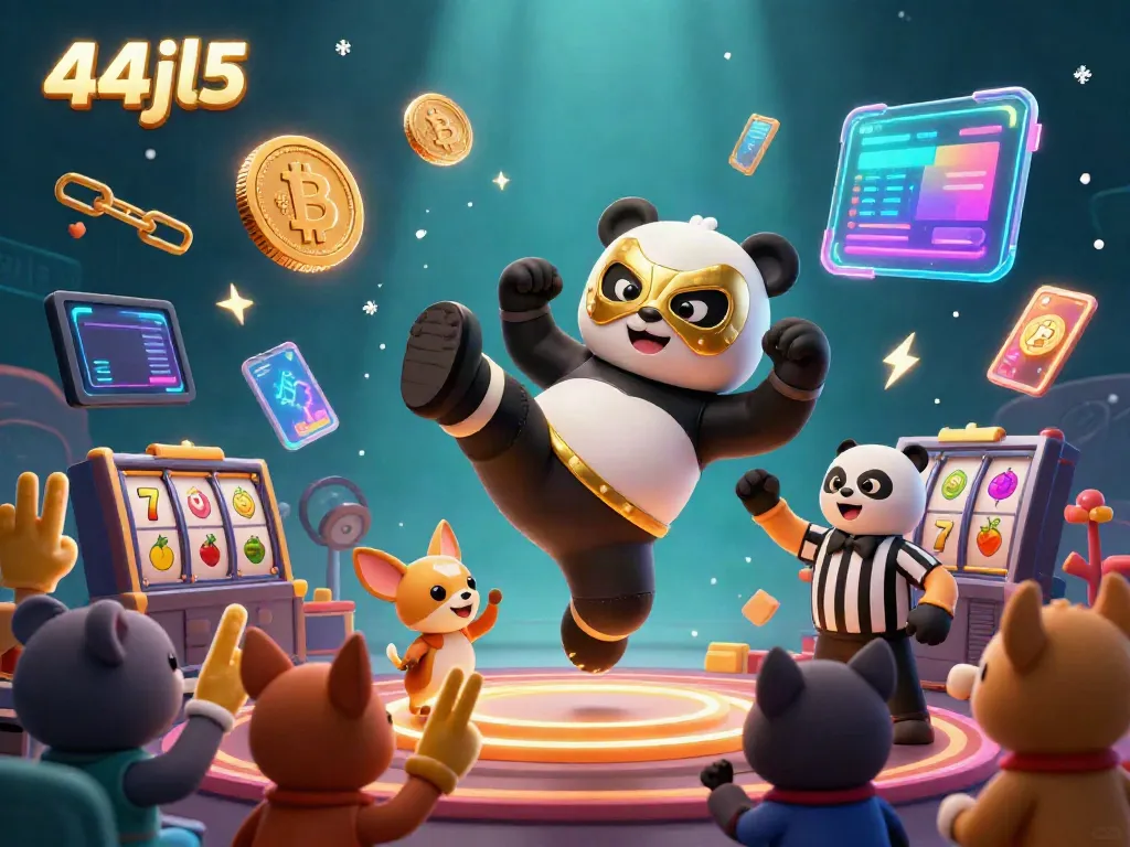 Engage with vibrant slots action at 44jl5 with a panda wrestler and a chihuahua referee.