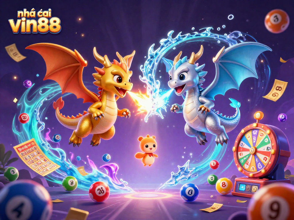 Experience the thrilling world of nhà cái vin88 with vibrant dragons and captivating lottery elements.