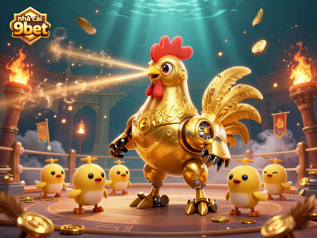 Experience exhilarating gameplay at nhá cái 9bet with golden rooster robot and action-packed betting arena.