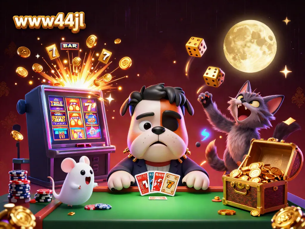 Experience thrilling games at www44jl with vibrant slot machines and animated characters.