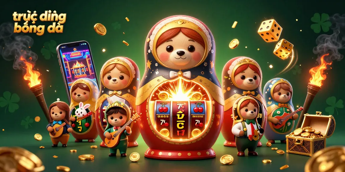 Experience thrilling trực tiếp bóng đá with a vibrant casino-themed illustration featuring dynamic gaming elements.