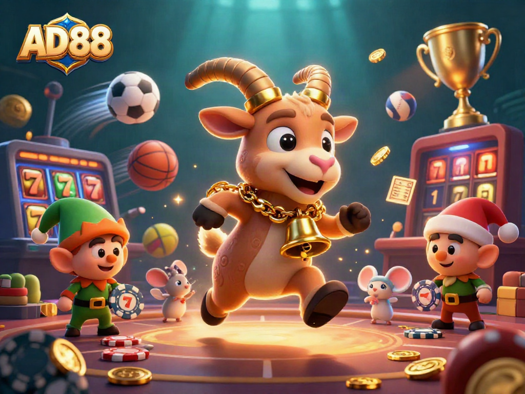 Join the festive AD 88 casino action as Krampus, an angel mouse, and elf gremlins bring excitement!