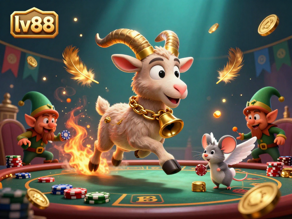 Engage in thrilling lv88 casino activities with playful characters and vibrant game elements.
